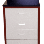 HANDLER MODEL # 247 Four Drawer Cabinet With Backsplash