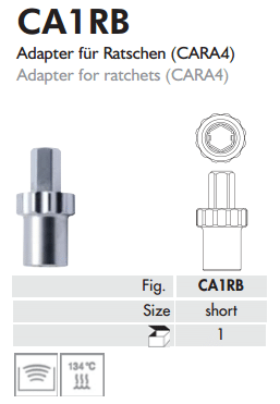 Meisinger Adapter for Ratchets (CARA4) Short