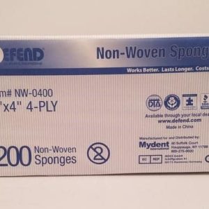 DEFEND 4x4 4ply Non-Woven Sponges 2,000/Case #NW-0400