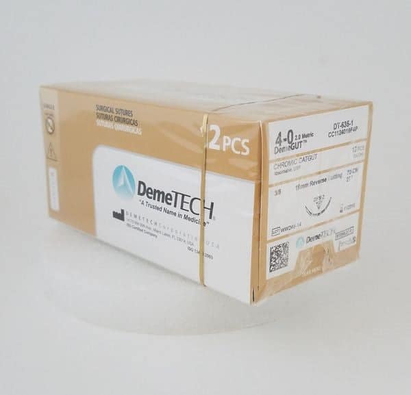 DEMETECH Chromic Gut 3-0 DFS-2/19MM 30"/75CM #DT-636-1