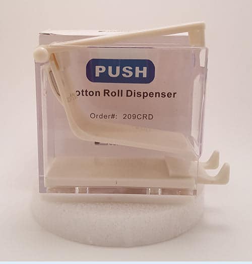 Plasdent Corporation Cotton Roll Dispenser, Push Style White 1/pk