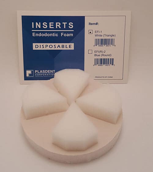 Plasdent Corporation White Disposable Endo Foam Inserts, Triangle Shaped 48/Pk