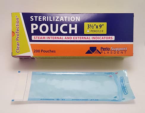 Plasdent Corporation Sterilization Pouches 3-1/2"x9" 200/pk