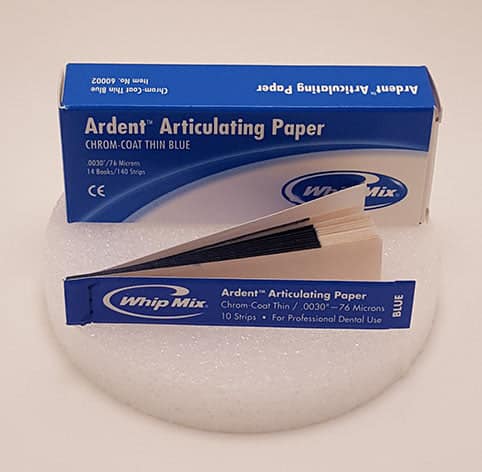 Whip Mix Ardent Articulating Paper Chrom-Coat Thin Blue #60002 (SPECIAL PRICE: 2QTY LEFT)