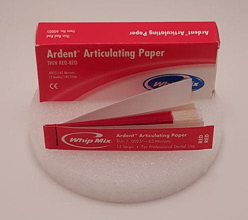 Whip Mix Ardent Articulating Paper Thin Red/Red #60005