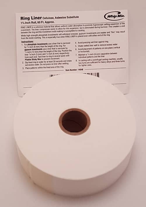 Whip Mix Ring Liner 1-5/8" Roll, 60ft.