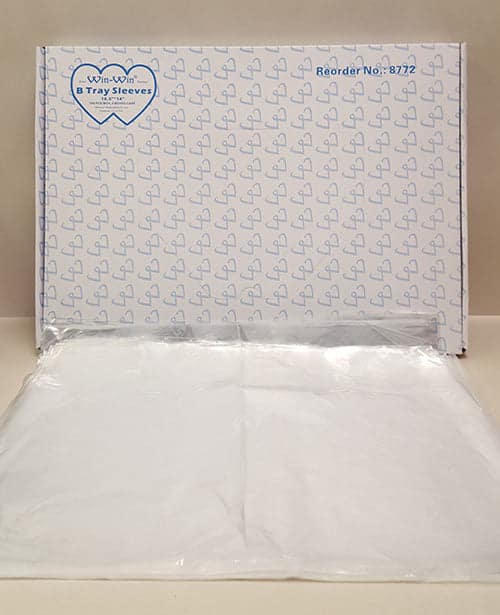 WYKLEPlastic Tray Covers B Tray Sleeves 10.5"x14", 500/Box #8772