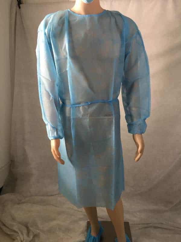 Isolation Gowns Level 1 Disposable Non Woven Blue 10/pk