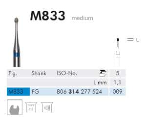Meisinger Micro Diamond M833 FG 009 Medium L 1.1mm
