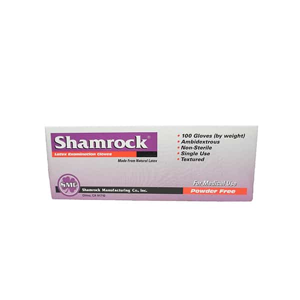 Shamrock Exam Gloves Latex Powder Free 100/box
