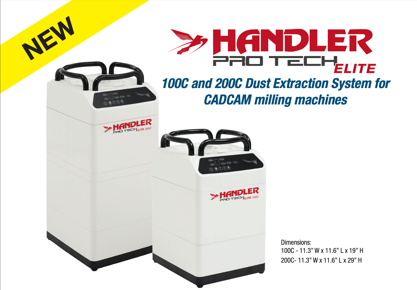 Handler - 100C and 200C Dust Extraction System for CADCAM Milling Machines