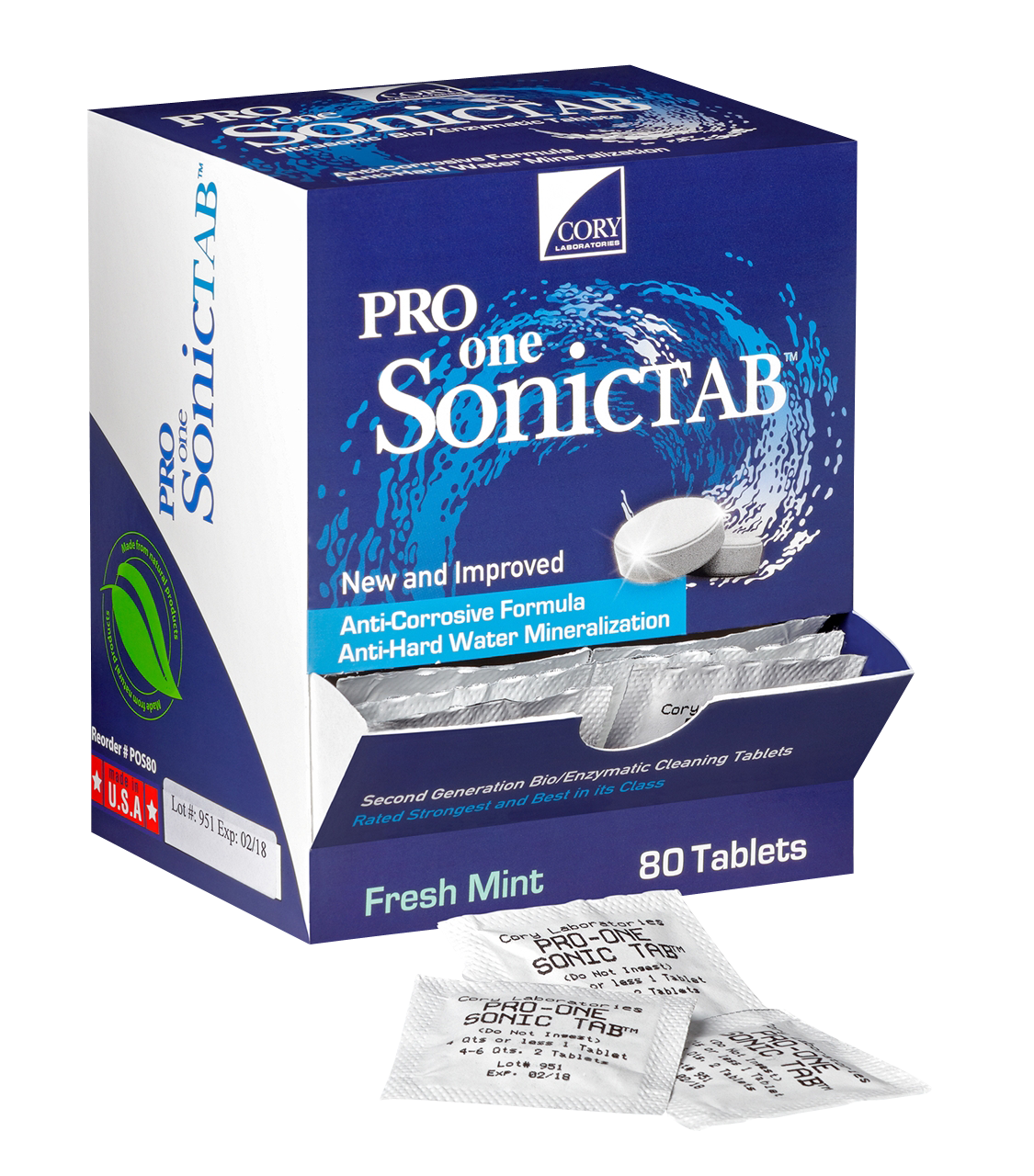 Cory Labs ProOne Sonic Cleaner Tablets 80/bx.