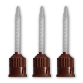 MARK3 HP Mixing Tips Brown Short Tapered End 1:1 For Temporary Cement 30/pk.