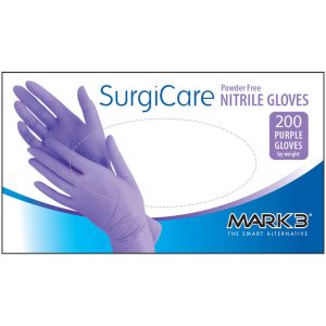 MARK3 SurgiCare Extra Large Purple Nitrile Gloves 3.1 mil 200/bx.*